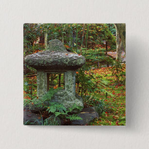 Badge Carré 5 Cm Temple Giohji, Arashiyama, Kyoto, Japon