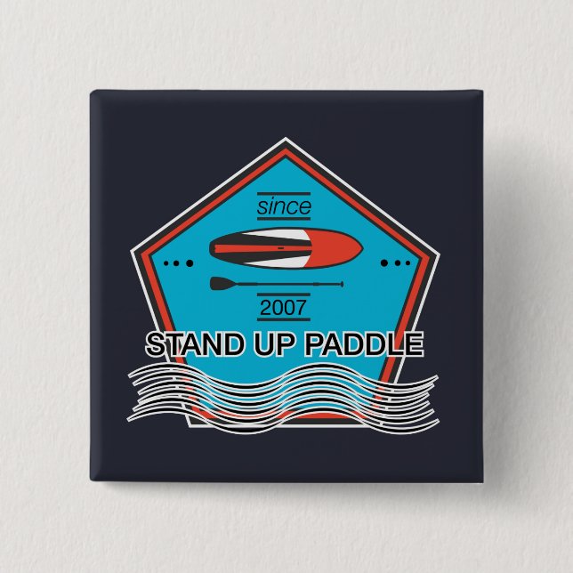 Badge Carré 5 Cm Tenez l'affiche de palette (Devant)