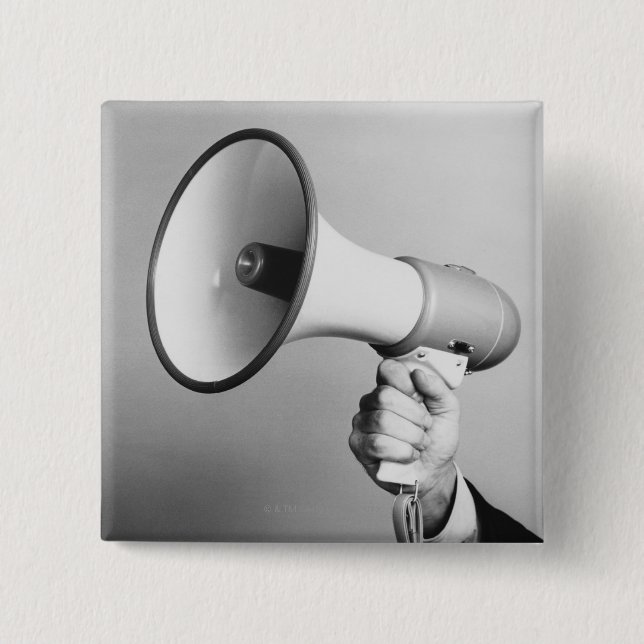 Badge Carré 5 Cm Tenir la main (Devant)