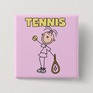 Badge Carré 5 Cm TENNIS Girl Tshirts et cadeaux
