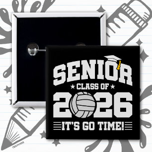 Badge Carré 5 Cm Terme supérieur de 2026 C'est parti Volleyball Dip