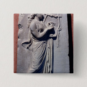 Badge Carré 5 Cm Terpsichore, la muse de la danse et de la chanson