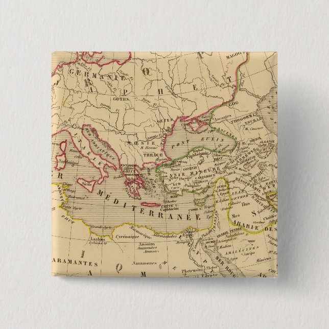 Badge Carré 5 Cm Terre aux trois fils de Noe (Devant)