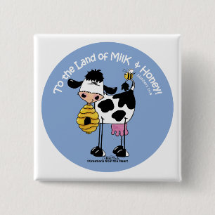 Badge Carré 5 Cm Terre de lait et de miel