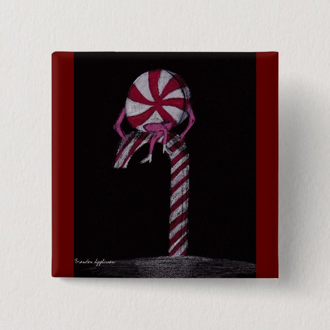 Badge Carré 5 Cm Terre de sucrerie (Devant)