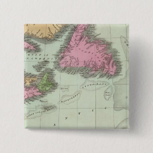 Badge Carré 5 Cm Terre-Neuve, Nouvelle-Écosse Et Nouveau-Brunswick