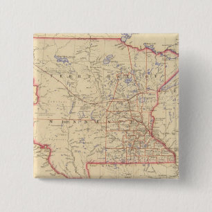 Badge Carré 5 Cm Territoire du Minnesota