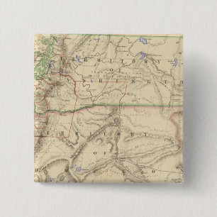 Badge Carré 5 Cm Territoires de Washington et de l'Oregon