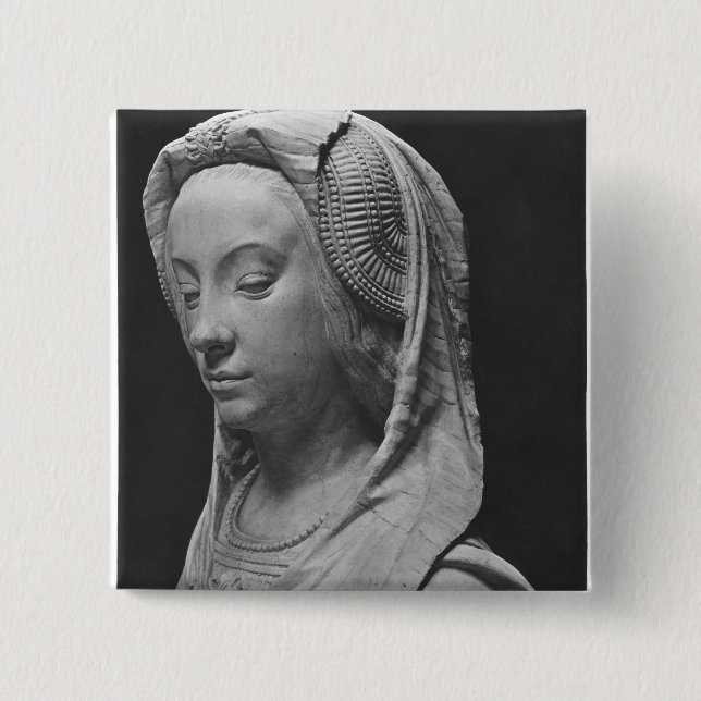Badge Carré 5 Cm Tête de la prudence (Devant)