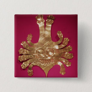 Badge Carré 5 Cm Tête de méduse, du Pérou
