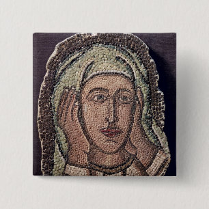 Badge Carré 5 Cm Tête d'une des femmes saintes, de Turquie