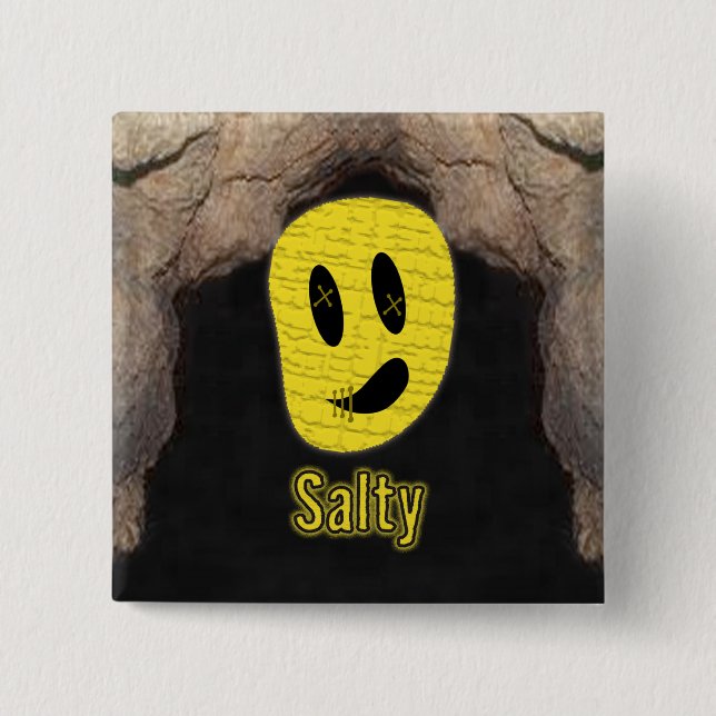 Badge Carré 5 Cm Têtes vaudou ~ Grotte (Devant)