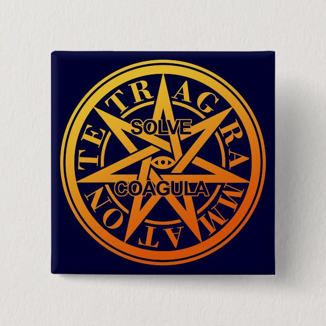 BADGE CARRÉ 5 CM TETRAGRAMMATON2 (Devant)