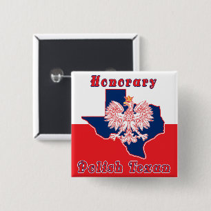 Badge Carré 5 Cm Texan polonais honoraire