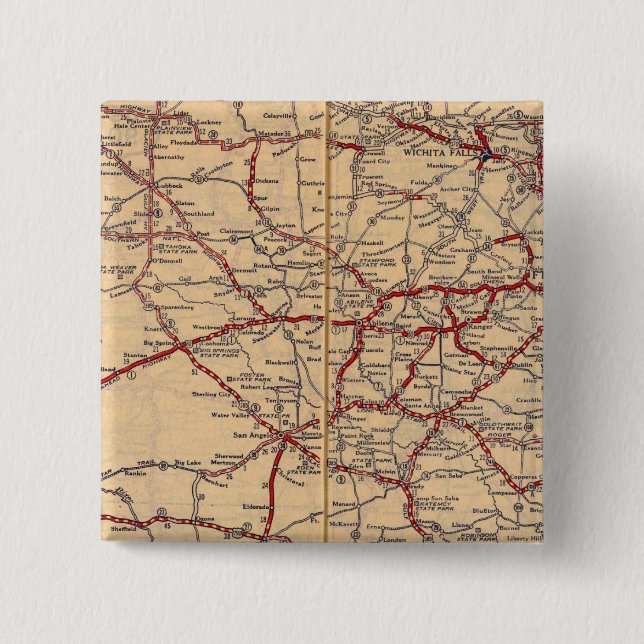 Badge Carré 5 Cm Texas 11 (Devant)