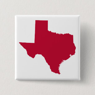 Badge Carré 5 Cm Texas en rouge