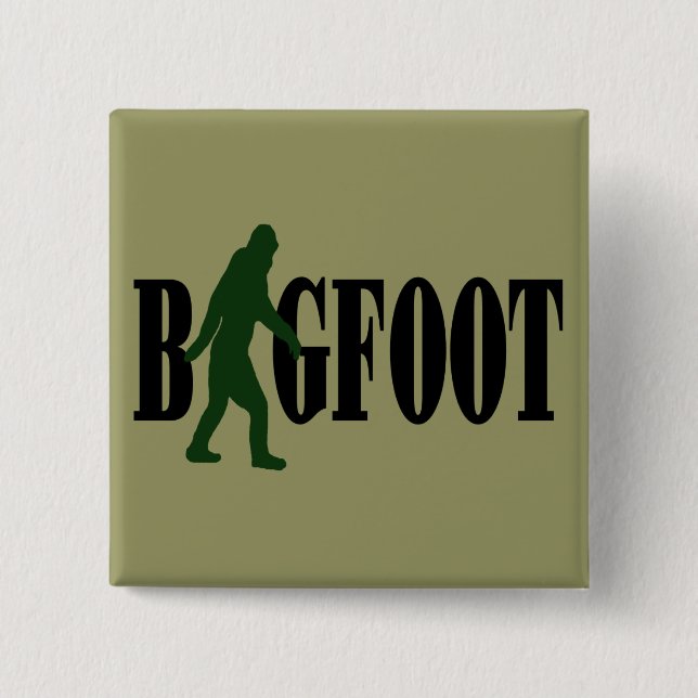 Badge Carré 5 Cm Texte et graphique squatté vert (Devant)