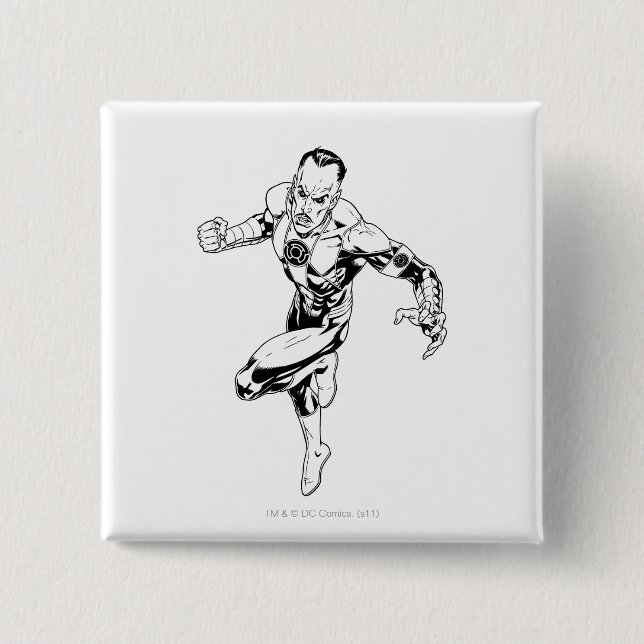 Badge Carré 5 Cm Thaal Sinestro 3 (Devant)