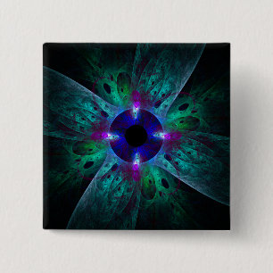 Badge Carré 5 Cm The Eye Abstract Art Button (square)