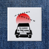 The journey is the goal sunset - oldtimer 2CV