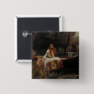Badge Carré 5 Cm The Lady of Shalott: A Celtic Lake Ghost Story