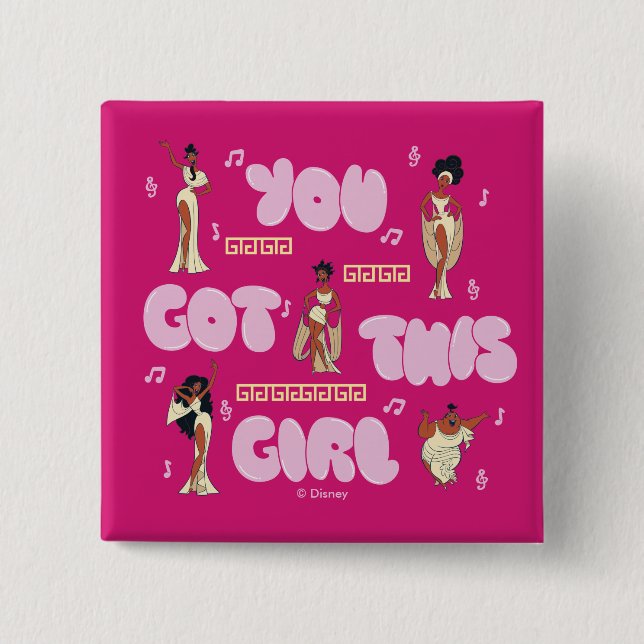 Badge Carré 5 Cm The Muses - You Got This Girl Button (Devant)