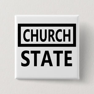 Badge Carré 5 Cm The Separation of Church and State - 1st Amendment