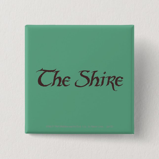 Badge Carré 5 Cm THE SHIRE™ Name Solid (Devant)