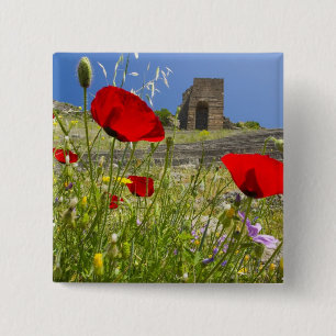 Badge Carré 5 Cm Théâtre antique de l'Acropole de Pergamon