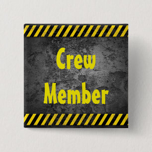 Badge Carré 5 Cm Thème de construction