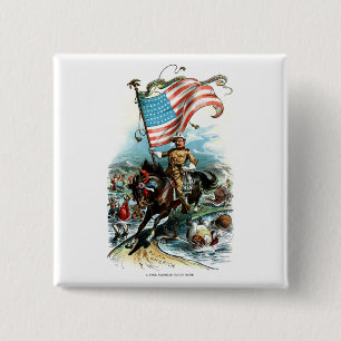 Badge Carré 5 Cm Theodore Roosevelt 1902