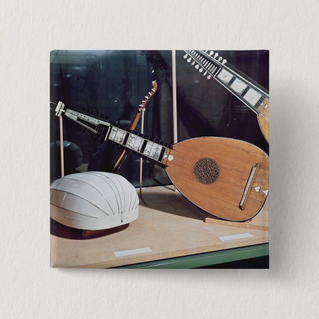 Badge Carré 5 Cm Theorbo, 1637 (Devant)