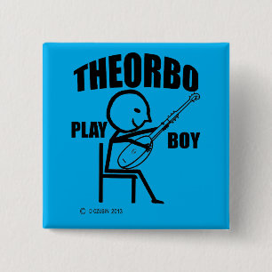 Badge Carré 5 Cm Theorbo Play Boy