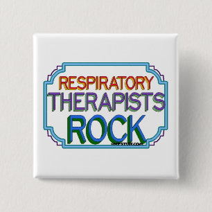 Badge Carré 5 Cm Thérapies respiratoires Rock