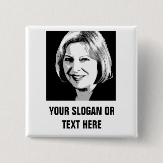 Badge Carré 5 Cm Theresa peut faire face à l'icône -
