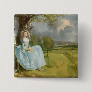 Badge Carré 5 Cm Thomas Gainsborough  Mr et Mme Andrews, c.1748-9