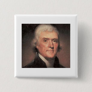 Badge Carré 5 Cm Thomas Jefferson