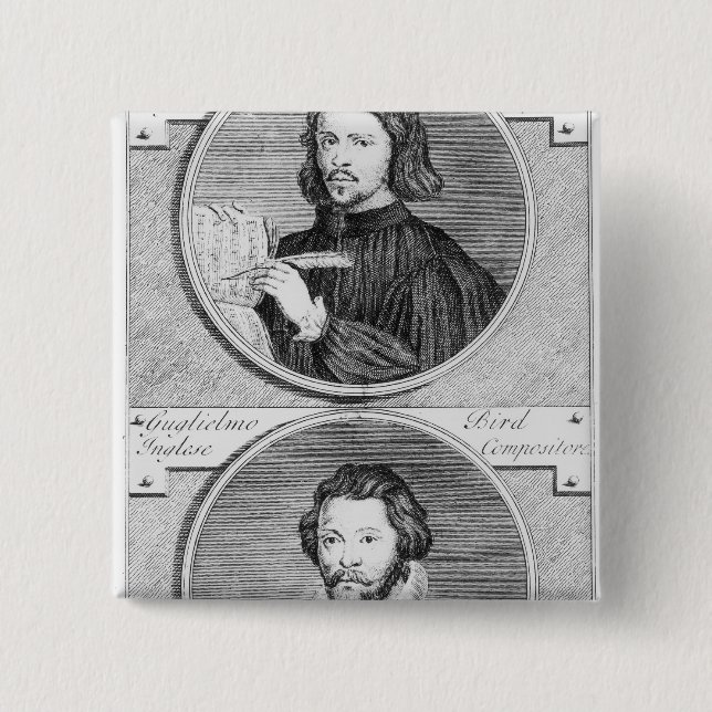 Badge Carré 5 Cm Thomas Tallis et William Byrd (Devant)