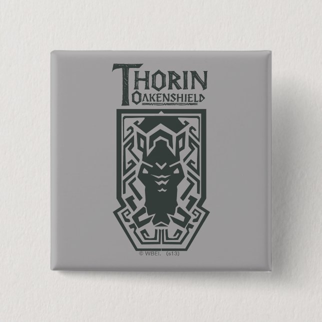 BADGE CARRÉ 5 CM THORIN OAKENSHIELD™ (Devant)