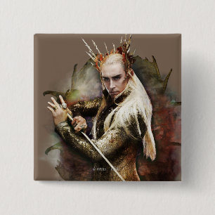 Badge Carré 5 Cm Thranduil With Sword