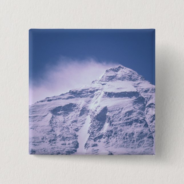 Badge Carré 5 Cm Tibet. Mont Everest (Devant)
