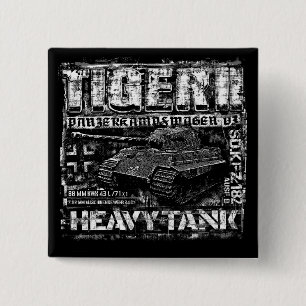 Badge Carré 5 Cm Tigre II