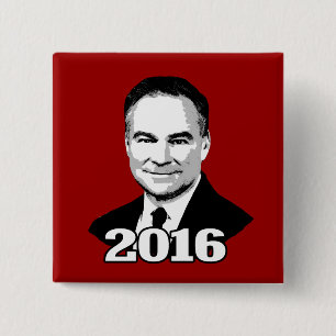 Badge Carré 5 Cm Tim Kaine 2016
