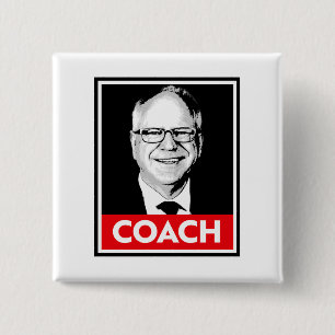Badge Carré 5 Cm Tim Walz COACH