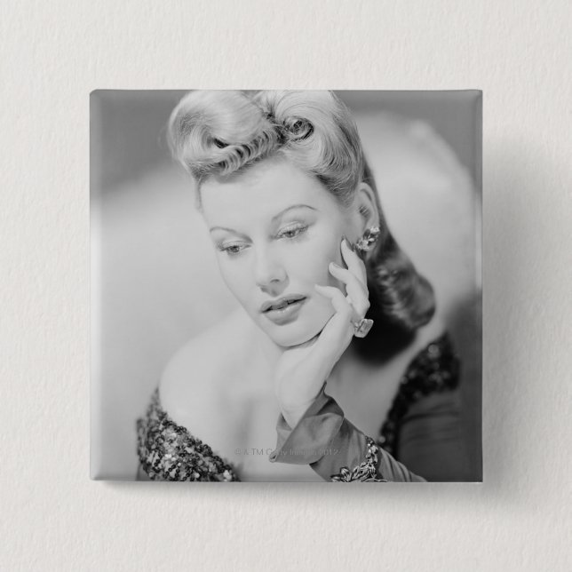 Badge Carré 5 Cm Tir de studio (Devant)