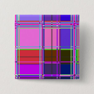 Badge Carré 5 Cm Tissu Couleurs Carrés