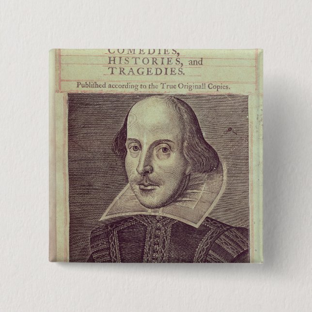 Badge Carré 5 Cm Titlepage de 'M. William Shakespeares (Devant)