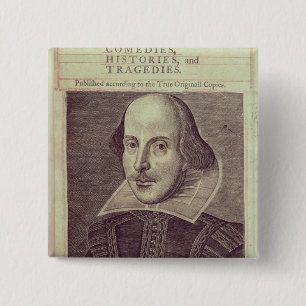 Badge Carré 5 Cm Titlepage de 'M. William Shakespeares