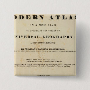 Badge Carré 5 Cm Titre Page Atlas moderne