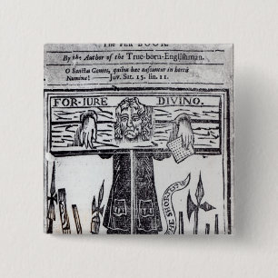 Badge Carré 5 Cm Titre-page du premier livre de 'Jure